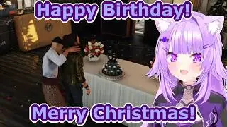 Okayu reacts to assassination in It's My Party Mission Story (Hitman)  [Hololive/clip]