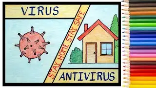 Coronavirus Prevention Poster Drawing | COVID 19 Awareness Poster Easy Drawing