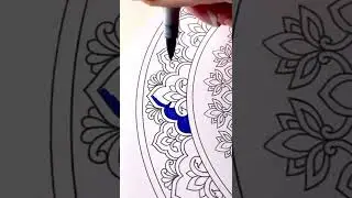 Coloring mandala💙 #coloringpages #mandala #art #drawing #mandalaart #coloringbook #coloring