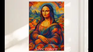 Tableau Mona Lisa cubisme abstrait - Toile et poster color&eacute;