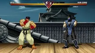 RYU vs SUB ZERO - The highest level of exciting fight !