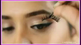 How to Apply False Eyelashes for Beginners | Perkymegs