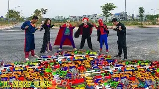 SpidermanX Warriors Nerf Guns Fight Monster & Zombie +more Stories| Compilation Best Nerf Guns Movie