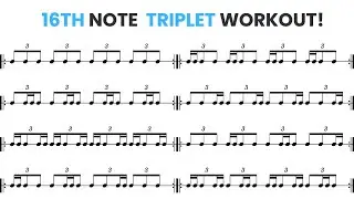 A Great 16th Note Triplet Workout - Rhythm Practice 🎶