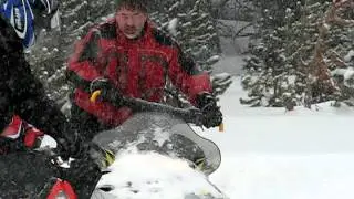 Sledding in the woods above Battle Park. Bighorn National Forest.