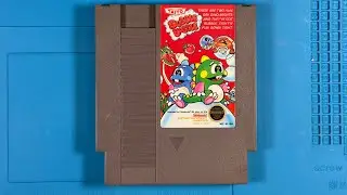 Bubble Bobble NES Cartridge Deep Clean & Restore | Retro ASMR