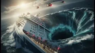Shocking Moment! Luxury Cruise Ship Swallowed by a Deadly Whirlpool | Realistic AI Simulation