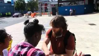 Daniel Bryan Greets Fans Outside Barclays 9/8/13