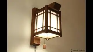 Shoji style applique lamp with rice paper
