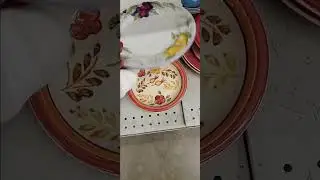 GOLD TRIMMED DINNER PLATES AT THE GOODWILL STORE