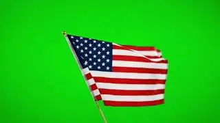 Professional 4K Miniature American Flag Animations | High-Quality Green Screen Assets