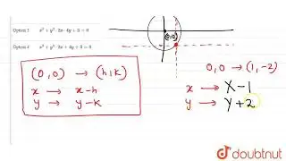 Keeping coordinate axes parallel, the origin is shifted to a point (1, &ndash;2), then transformed equ...