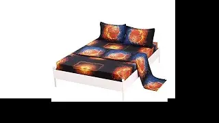 3PC Soft Basketball Sheet Sets Twin Size Sport Bedding Sheet Sets with Flat Fitted Sheet for Boys,