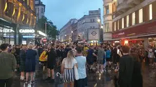 Scotland fans going off in Leicester Square 2021....