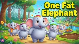 One Fat Elephant 🐘 | Funny Elephant Counting Song for Kids | English Nursery Rhyme