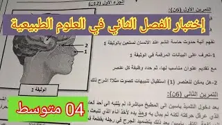 إختبار الفصل الثاني في العلوم الطبيعية السنة الرابعة متوسط 2024