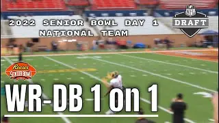 2022 Senior Bowl Coverage: Day 1 - WR-vs-DB - National Team (New York Jets)
