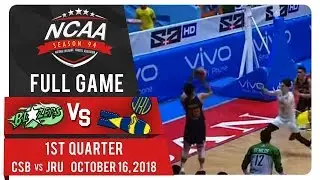NCAA 94 MB: CSB vs. JRU | Full Game | 1st Quarter | October 16, 2018