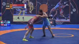 Round 1 WW - 65 kg: G. SLEISZ (HUN) v. A. TEMIRTASSOVA (KAZ)