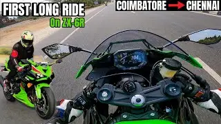 Long Ride in SUPERBIKE 😬 POSSIBLE❓| ZX-6R mileage 🥲|| COIMBATORE ➡️ CHENNAI 550kms || UNKNOWNRIDER