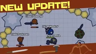 PLAY MOOMOO.IO ► NEW Added! BOW, AXE and SWORD / Awesome Battle | Moomoo.io Game - RajNoobTV