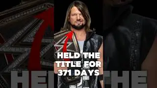 When AJ Styles held the WWE Title for 371 DAYS #wwe #wrestling #shorts