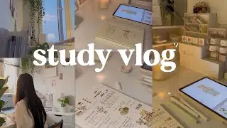 STUDY VLOG |  early productive morning, studying, journaling, note, motivation ˚ ༘