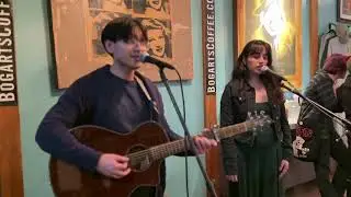 Ishmael and Amanda at Bogart's Coffee House open mic, Seal Beach CA