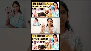 Tea Powder tho Instant Mehandi Liquid | Natural Dark Henna Trick | Easy Home Remedy #Shorts