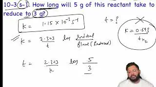 4.5. A first order reaction has a rate constant 1.15 x 10-3 s-1. | ncert chemical kinetics | Class12