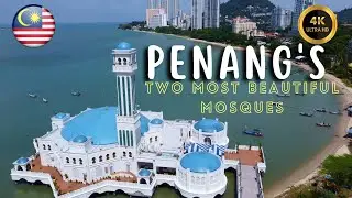 Aerial 4K Tour of Two Stunning Mosques in Penang, Malaysia #malaysia #mosque