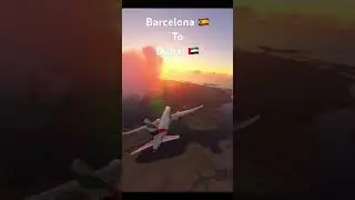 Barcelona 🇪🇸 to Dubai 🇦🇪❤️ Comment where you wanna go next? #msfs #aviation #planecrash