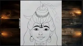 😱 Mahadev drawing(So easy!) | How to draw lord Shiva | Bholenath drawing easy step by step | Chitra