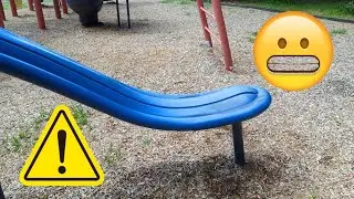 The playground with a weird blue tongue! Playground Review: Mannino Park Old Bridge, N.J.