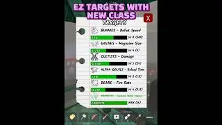Ez targets with new class  #roblox #99nightintheforest