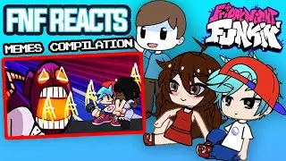 FNF Characters React to Friday Night Funkin' Memes Part 1 | Gacha Glub (Read Description)
