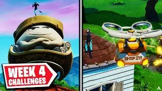 FASTEST WAY TO COMPLETE SEASON 9 WEEK 4 CHALLENGES on Fortnite...