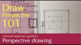 Perspective Drawing : Draw Perspective 101 : Lesson 03 a box and a pot #shorts