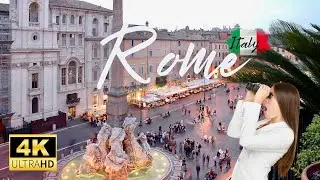 Navona Square - Walking Tour Piazza Navona 4K