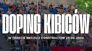Doping kibiców Sokoła Ostróda w trakcie meczu z Constractem Lubawa (29.06.2024)