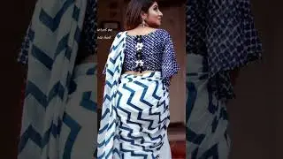 Beautiful Ikkat Blouse Back Designs//Ikkat Blouse