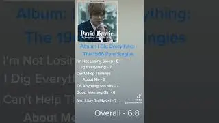 Listening to and rating every Bowie album in chronological order. Album 1: The Pyre Singles
