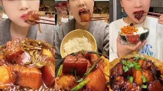 Spicy Braised Pork Belly Eating Rice Asmr Mukbang Delicious Pork Eating Show 