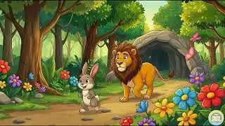 शेर और खरगोश | The Lion & the Hare Story in Hindi | Moral Story for Kids | panchtantra ki kahaniyan