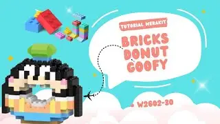 TUTORIAL MERAKIT LEGO BRICKS DONUT [ GOOFY ] 