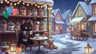 Cozy Cat Cafe Vibes ☕ Winter Lofi Beats to Study, Work 🐱 Winter Lofi Beats to Study