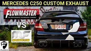 MERCEDES C250 CUSTOM ВЫПУСКНАЯ СИСТЕМА: Magnaflow против Flowmaster