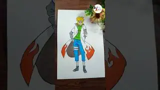 Minato Namikaze 😳💥..........#anime #naruto #drawing #minato #shorts