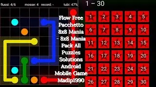 Flow Free Pacchetto 8x8 Mania - 8x8 Mania Pack All Puzzles Solutions Android Mobile Game Madip1990