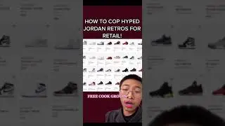 How to buy jordan retros for retail using free cook groups 👩&zwj;🍳&hellip; #shorts